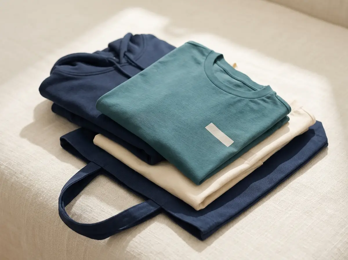Hochwertig veredelte Textilien von GUMU — Hoodie, T-Shirt und Beutel